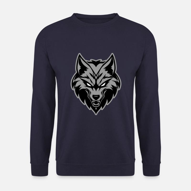 Wolf Head Icon - Unisex Sweatshirt - navy