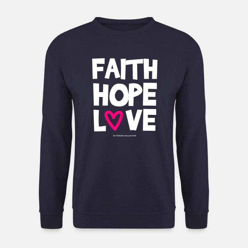 Faith Hope Love - Unisex Pullover - Navy