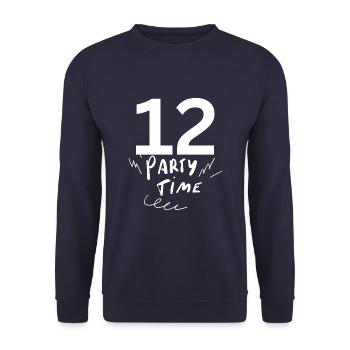 12 - Unisex Pullover - Navy - Vorne - Alina (178cm) & Michal (187cm)