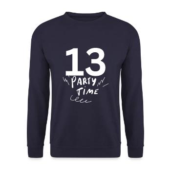 13 - Unisex Sweatshirt - navy - Front - Alina (178cm) & Michal (187cm)
