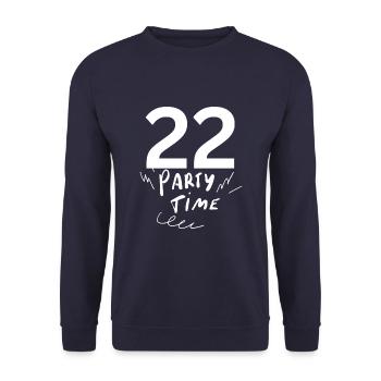 22 - Unisex Sweatshirt - navy - Front - Alina (178cm) & Michal (187cm)