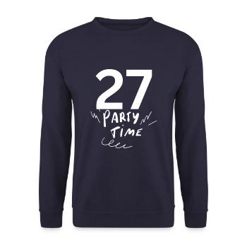 27 - Unisex Sweatshirt - navy - Front - Alina (178cm) & Michal (187cm)