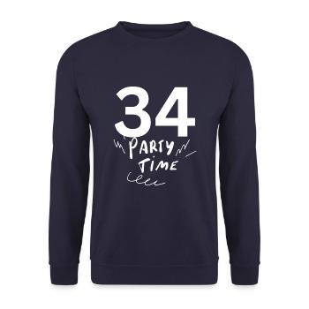 34 - Unisex Sweatshirt - navy - Front - Alina (178cm) & Michal (187cm)