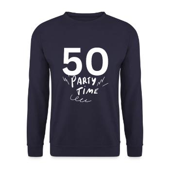 50 - Unisex Sweatshirt - navy - Front - Alina (178cm) & Michal (187cm)