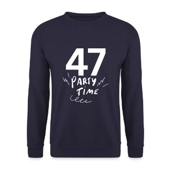 47 - Unisex Sweatshirt - navy - Front - Alina (178cm) & Michal (187cm)