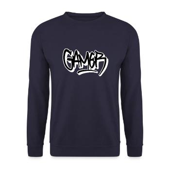 Gamer Tag - Unisex Pullover - Navy - Vorne - Alina (178cm) & Michal (187cm)