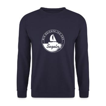 It's enough for me to go sailing - Unisex Sweatshirt - navy - Front - Alina (178cm) & Michal (187cm)