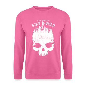 Snowboard - Skull - Be Brave Stay Wild - Unisex Sweatshirt - pink - Front