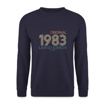 Vintage Edition Limitée 1983 Année de naissance - Sweat-shirt Unisexe - marine - Devant - Alina (178cm) & Michal (187cm)