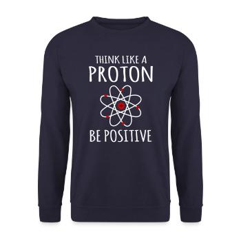 Positif penser Proton Atom Physik Physics Prots - Sweat-shirt Unisexe - marine - Devant - Alina (178cm) & Michal (187cm)