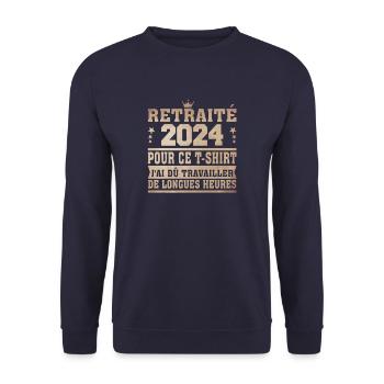 La Légende Prend Sa Retraite 2024 - Sweat-shirt Unisexe - marine - Devant - Alina (178cm) & Michal (187cm)