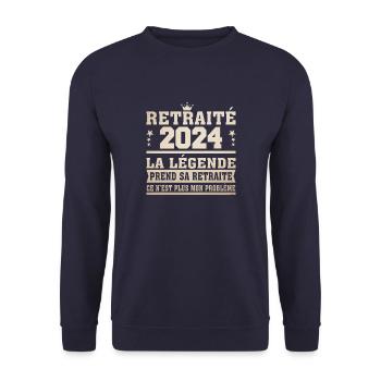 La Légende Prend Sa Retraite 2024 - Sweat-shirt Unisexe - marine - Devant - Alina (178cm) & Michal (187cm)