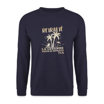 La Légende Prend Sa Retraite 2024 - Sweat-shirt Unisexe - marine - Devant - Alina (178cm) & Michal (187cm)