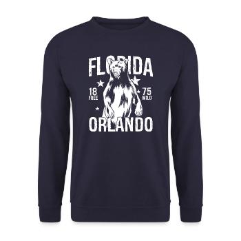 Orlando Florida - Unisex Pullover - Navy - Vorne - Alina (178cm) & Michal (187cm)