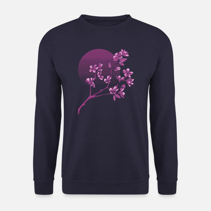Japanese Cherry Blossom Sakura - Unisex Sweatshirt - navy