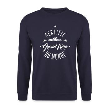 meilleur grand frère - Sweat-shirt Unisexe - marine - Devant - Alina (178cm) & Michal (187cm)
