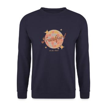 Francfort-sur-l’Oder, Brandebourg, Retro Vintage - Sweat-shirt Unisexe - marine - Devant - Alina (178cm) & Michal (187cm)