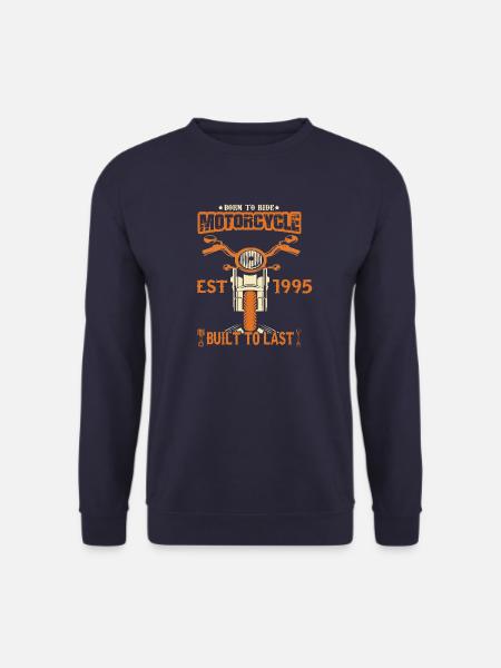 Vintage 1995 born Motorcycle Biker - Unisex Sweatshirt - navy
