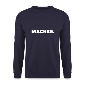 Macher - Unisex Pullover - Navy - Vorne - Alina (178cm) & Michal (187cm)