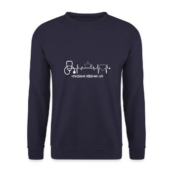 Adjoint au médecin Adjoint Au bureau du médecin - Sweat-shirt Unisexe - marine - Devant - Alina (178cm) & Michal (187cm)