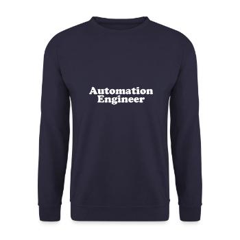 Technicien en automatisation Programmeur PLC - Sweat-shirt Unisexe - marine - Devant - Alina (178cm) & Michal (187cm)