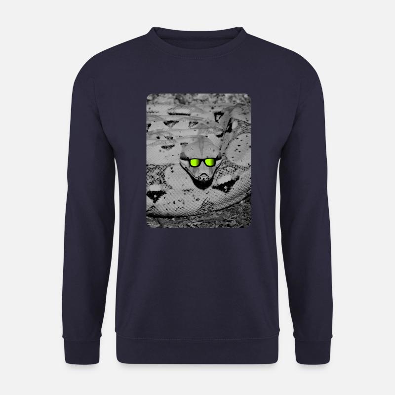 Schlange Reptil Sonnenbrille - Unisex Pullover - Navy