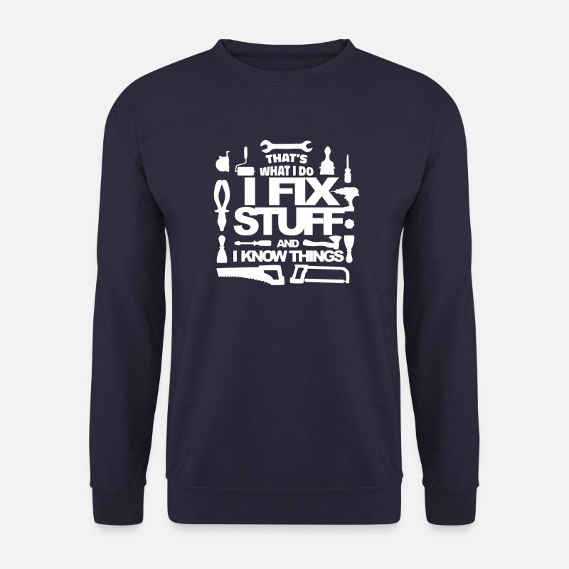 Handwerker Heimwerker Spruch Geschenk - Unisex Pullover - Navy
