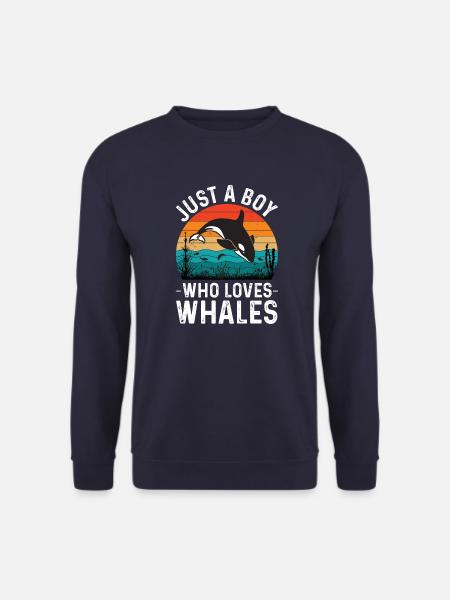 Orca Wal Jungen Kinder Wasser Fisch Ozean - Unisex Pullover - Navy