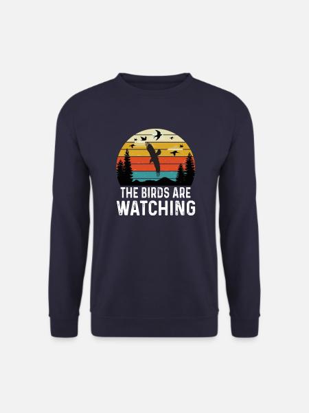 Vögel beobachten Orinthologe Birding Birdwatching - Unisex Pullover - Navy