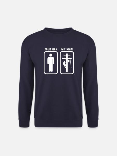 Leitungsmonteur Monteur Elektriker Freileitung - Unisex Pullover - Navy