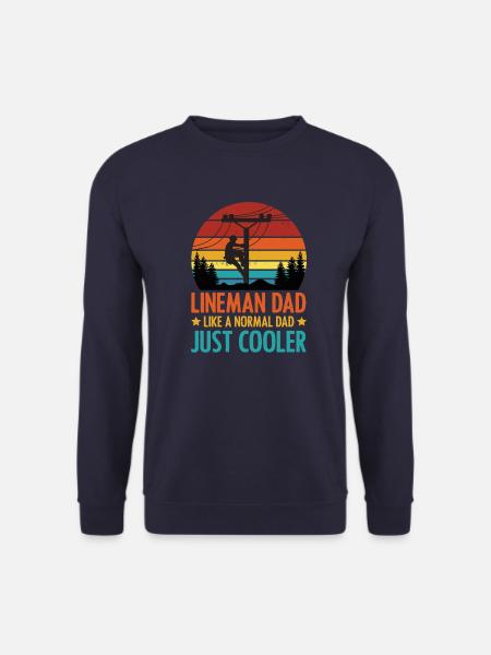 Leitungsmonteur Elektriker Freileitung Vater Papa - Unisex Pullover - Navy