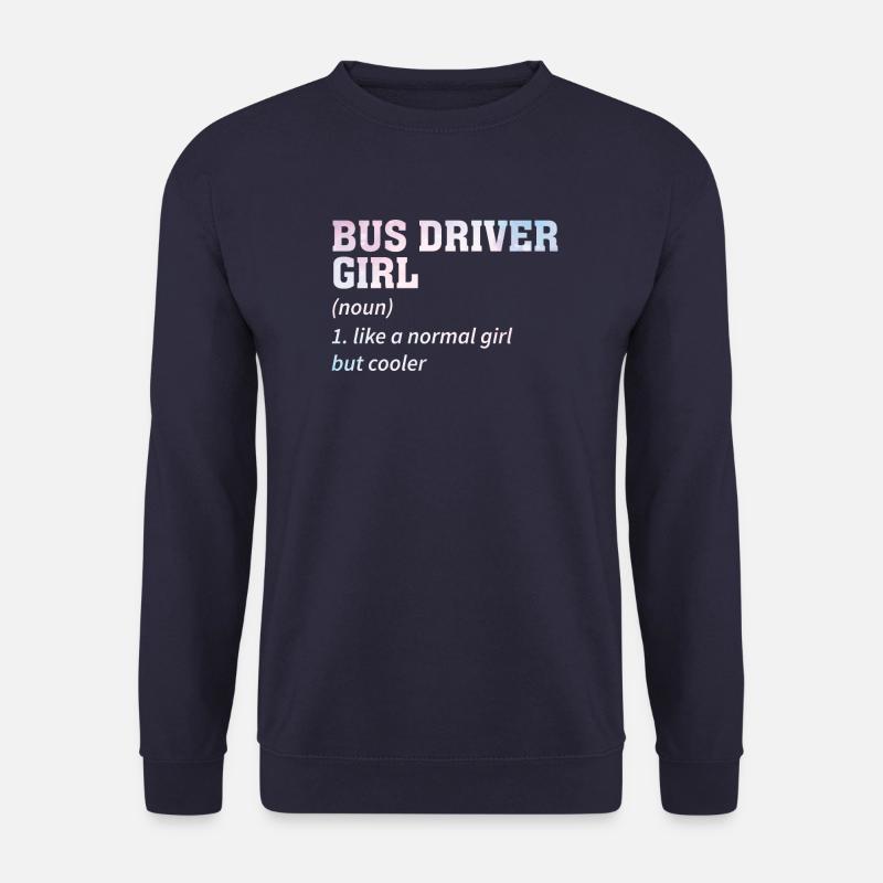Busfahrerin Lustig Spruch Beruf Linienbus Geschenk - Unisex Pullover - Navy