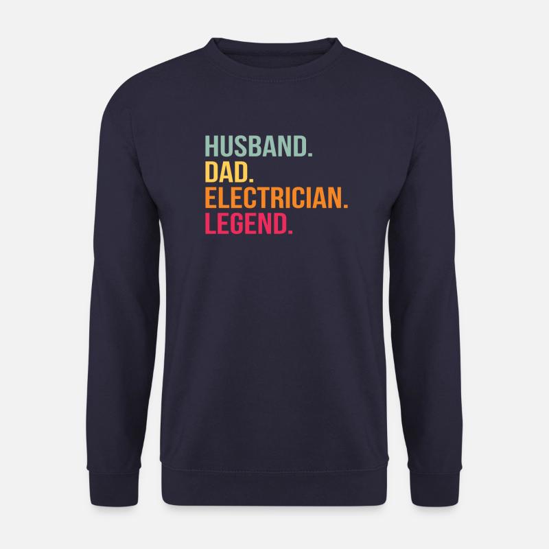 Ehemann Papa Elektriker Held - Unisex Pullover - Navy