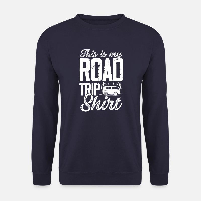 Road Trip Ausflug Camping Wohnmobil Reise Berge - Unisex Pullover - Navy