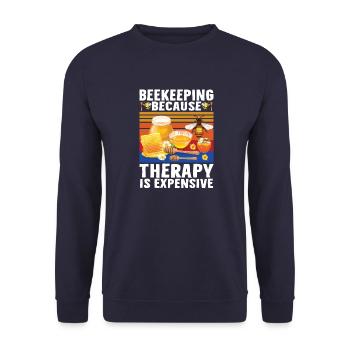 Beekeeping Beekeeper Honey Beekeeper Lustig - Unisex Sweatshirt - navy - Front - Alina (178cm) & Michal (187cm)