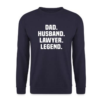 Cool Avocat Papa Jura Père Avocats Parents - Sweat-shirt Unisexe - marine - Devant - Alina (178cm) & Michal (187cm)
