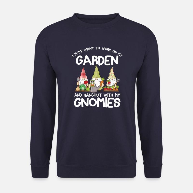 Garten Gartenzwerg Gärtner Gärtnern Gartenarbeit - Unisex Pullover - Navy