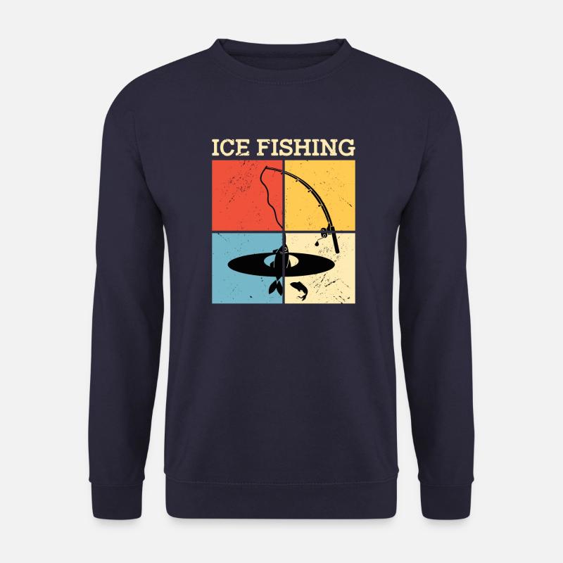 Eisfischen Angeln Eisfischer Eisfisch - Unisex Sweatshirt - navy