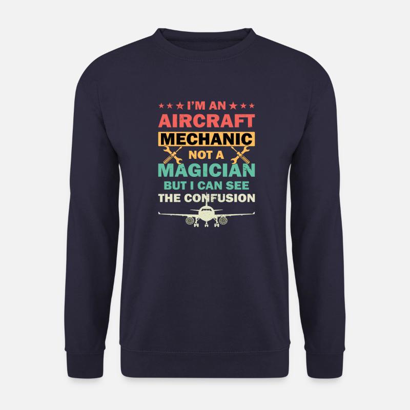 Flugzeugmechaniker Mechnaiker Held Flugzeug - Unisex Pullover - Navy