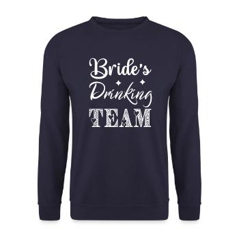 Team Bride Bride Flower Wreath Fleurs Engagement JGA - Sweat-shirt Unisexe - marine - Devant - Alina (178cm) & Michal (187cm)