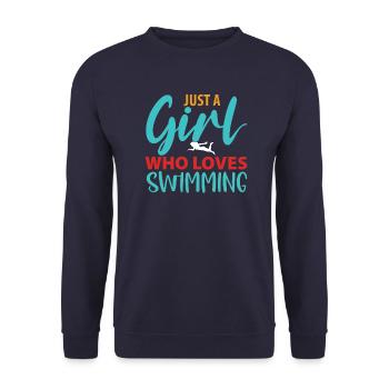 Swimmer Swimming Pool Swimming Sport Swimming - Unisex Sweatshirt - navy - Front - Alina (178cm) & Michal (187cm)