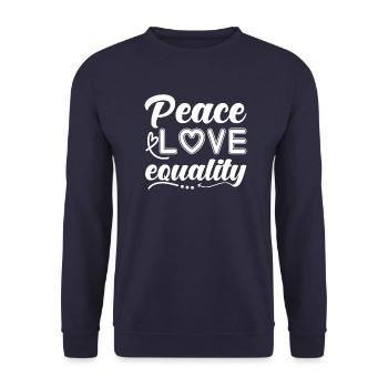 Paix Paix Amour Paix Mondiale Paix - Sweat-shirt Unisexe - marine - Devant - Alina (178cm) & Michal (187cm)