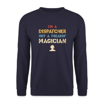Bester Disponent Spruch Geschenk Beruf Logistik - Unisex Pullover - Navy - Vorne - Alina (178cm) & Michal (187cm)
