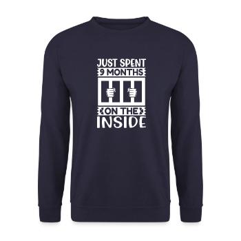 Funny Baby Sayings - Unisex Sweatshirt - navy - Front - Alina (178cm) & Michal (187cm)