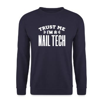 Nail Designer Ongles Nail Studio Cadeau - Sweat-shirt Unisexe - marine - Devant - Alina (178cm) & Michal (187cm)