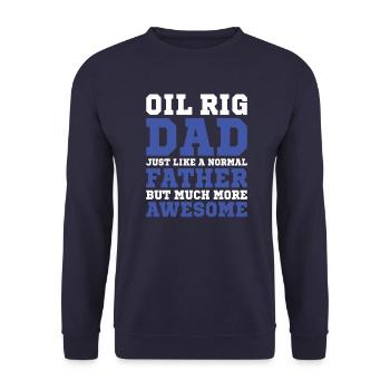 Oil rig oil gas worker drilling oil platform father - Unisex Sweatshirt - navy - Front - Alina (178cm) & Michal (187cm)