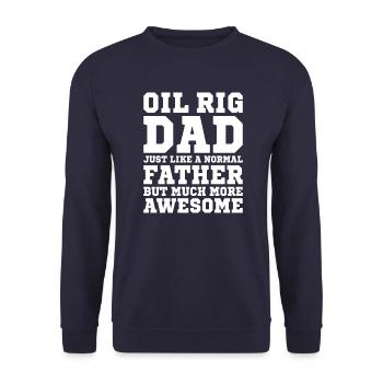 Oil rig oil gas worker drilling oil platform father - Unisex Sweatshirt - navy - Front - Alina (178cm) & Michal (187cm)