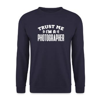 Photography Camera Photographer Retro Camera Photography - Unisex Sweatshirt - navy - Front - Alina (178cm) & Michal (187cm)