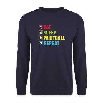 Paintball Gift Paintballer Paintball Player - Unisex Sweatshirt - navy - Front - Alina (178cm) & Michal (187cm)