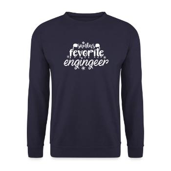 Santa's dearest engineer gift - Unisex Sweatshirt - navy - Front - Alina (178cm) & Michal (187cm)